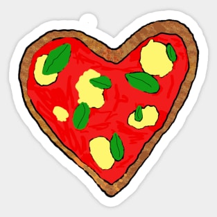 Heart Shaped Pizza Sticker